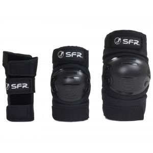 SFR Set de protection ROLLER Youth Ramp Triple Pad Set BlackLarge Noir