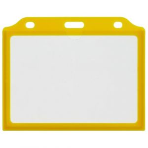 Manchon en plastique pour la carte d'identité horizontale ID A8 84x54mm jaune