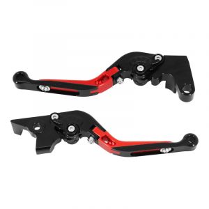 Paire de levier Avoc rouge anodisÃ© rÃ©glable, repliable pour Yamaha M