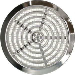 Kotarbau - Grille d'aération chromée ronde avec moustiquaire - Diamètre : 80 mm