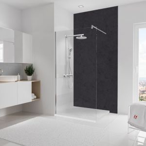 Schulte-ufer Panneau mural 125 x 255 cm Ardoise, revêtement pour douche et salle de bain, DécoDesign décor