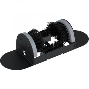 Relaxdays Gratte-Pieds avec brosses Tout Autour, paillasson ext&eacute;rieur, brosses Robustes, Fixation au Sol, Noir/Gris