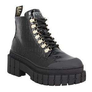 No Name Kross Low Boots vernis kroko Femme-38-Noir