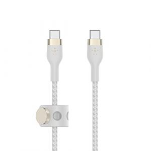 Belkin Boost Charge Pro Flex Câble silicone tressé USB-C vers USB-C (blanc) - 1 m