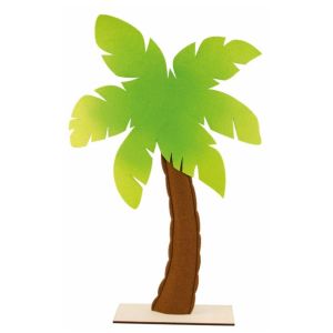 Ruedelafete Grande déco Palmier en feutrine sur socle bois 53,5cm