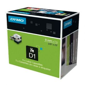 Dymo 40916 - Ruban D1 d'&eacute;tiquettes noir/bleu 9 mm x 7 m