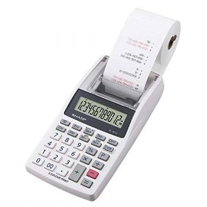 Sharp EL-1611 V Calculatrice imprimante blanc Ecran: 12 à pile(s), sur secteur (l x H x P) 99 x 42 x 191 mm