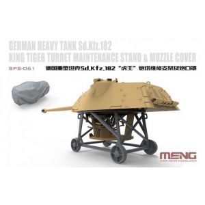 Meng German Heavy Tank Sd.kfz.182 King Tiger Turret Repairing Stand Muzzle Cover - Accessoire Maquette