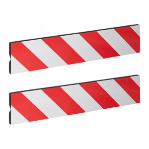 Relaxdays Protection de Garage pour la portière Automobile, lot 2, réfléchissante, 50 x 10 cm, Rouge et Blanc