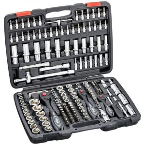 Vigor MALLETTE JEU DE DOUILLES, OUTILLAGE A MAIN 172 PIECES