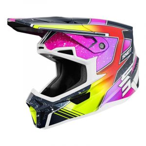 Shot Casque cross Lite Racing blue/neon yellow pearly- XS