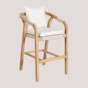 Tabouret haut en bois d'acacia (73 cm) Dubai SKLUM Brun Acacia
