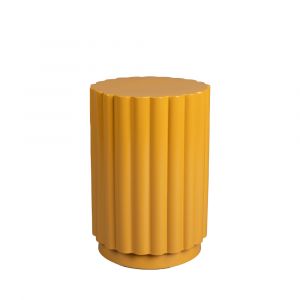 Dutchbone Table d'appoint ronde en métal ø32cm - Jaune