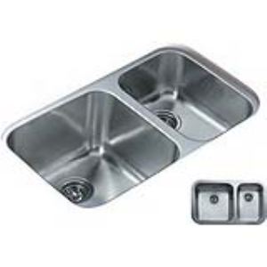 Teka Evier double cuve sous plan lisse en inox