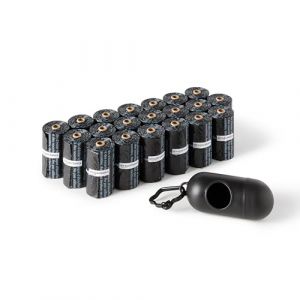 Amazon Basics Sacs &agrave; d&eacute;jections canines avec distributeur et clip pour laisse, 300 pi&egrave;ces, 15 unit&eacute;s, lot de 20, Sans parfum