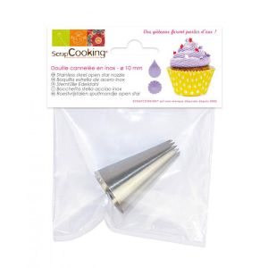 Image de Scrapcooking 1803 Douille Cannelée Inox Argent 14 x 10,8 x 3,2 cm