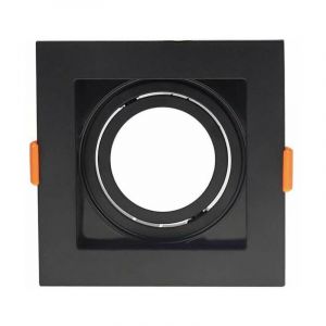 Optonica Support de Spot Fixe GU10/MR16 Carré Noir 102x102mm