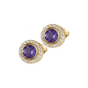 Jacques Lemans Boucles d'oreilles &agrave; fermoir &agrave; poussette SE-O105G 925 Argent