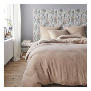 Essix Housse de Couette, Gaze de Coton lav&eacute;e, Beige Naturel, 260x240 cm