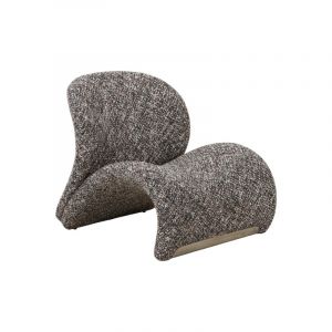 Fauteuil contemporain en tissu gris