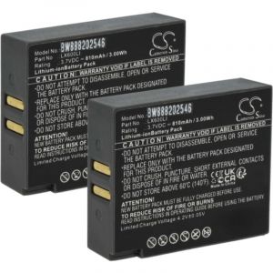 Vhbw 2x Batterie Compatible Avec Eartec Hub, Hub Systems, Hub5s, Ultralite, Hub Hd Mini-Base Casque Audio, Écouteurs Sans Fil (810mah, 3,7v, Li-Ion)