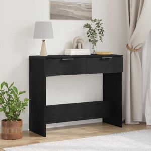 VidaXL Table console Ch&ecirc;ne noir 90 x 36 x 75 cm Bois d'ing&eacute;nierie