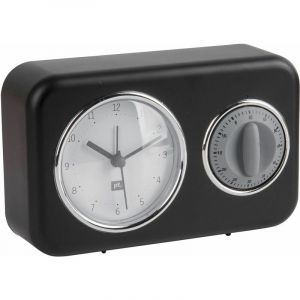 Image de Present time Pt Living - Horloge avec minuteur intégré Nostalgia noir