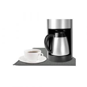 Image de Venteo Tapis anti-dérapant pour cafetière - Gris - Adulte - Tapis ultra absorbant et lavable en machine - Dimension 26x42cm