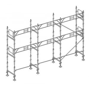 Image de Echafaudage façadier 60 m² garde-corps