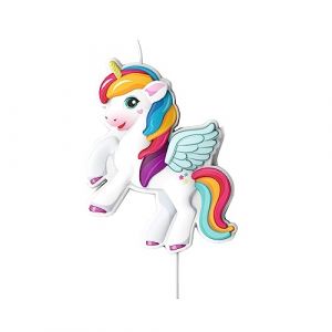 Dekora Bougie Anniversaire du Licorne Tesia & Friends en 3D - 8 cm