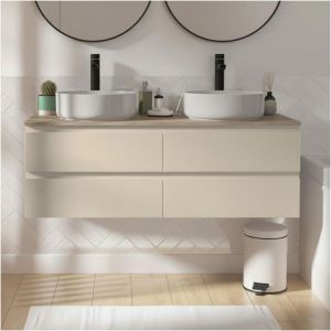 Ensemble double vasque suspendu SORRENTO 120cm