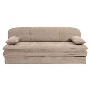 Image de Banquette en tissu 3 places marron