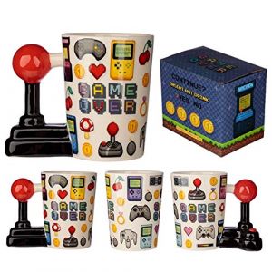 Puckator FRUTITOSCOM Mug - Game Over avec poignée en Forme de Joystick et Dessin en Pixels