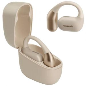 Panasonic RB-F10DE-C Écouteurs Oreilles Libres sans Fil, Écouteurs Bluetooth avec Microphone ENC, 25 Heures d'Autonomie, Bluetooth 5.4, IPX4, Commandes Tactiles, Beige