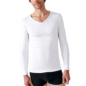 Image de DAMART Tee-Shirt Col V, Maille Interlock Thermolactyl, Col V, Manche Longue