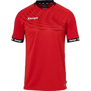 Kettler Wave 26 Shirt Tee Shirt t-Shirt de Sport à Manches Courtes Vetement Fonctionnel Handball Gym Jogging Running Maillot Homme, Rouge/Rouge Chili, 3XL