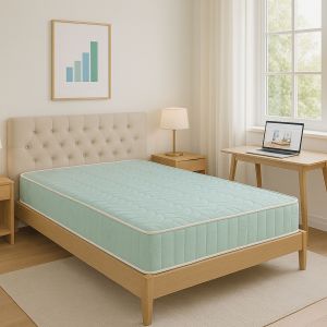 Lot de 2 Matelas Ressorts Ensach&eacute;s 5 cm M&eacute;moire de Forme 60 Kg/m3 - Matelas Luxe 80x200 - Hauteur +/- 19 cm - Accueil Moelleux - Soutien Tr&egrave;s Ferme - 5 Zones de Confort