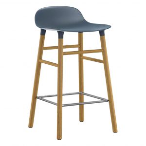 Image de Normann Copenhagen Tabouret de bar Form 65cm Chêne Bleu