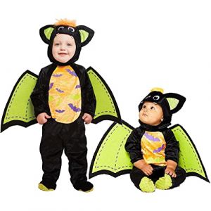 Déguisement petite chauve-souris bébé - 6/12 mois - noir - amscan pdbbat06