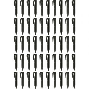 Vhbw 50x piquets de fixation pour câble périphérique compatible avec Husqvarna Automower robot tondeuse - Lot ancrages au sol, plastique, noir