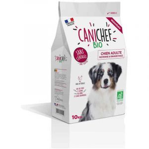 Canichef Croquettes BIO Sans Céréales pour Chien de Moyenne et Grande Race - 10Kg