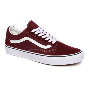 Image de Vans Chaussures Old Skool (port Royale/true White) Femme Rouge, Taille 44.5