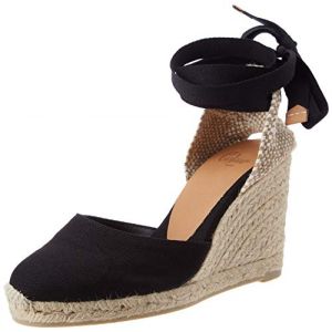 Image de Castaner | Espadrille Semelle Carina confectionnée en Toile 9 cm | Femme | Noir | 40