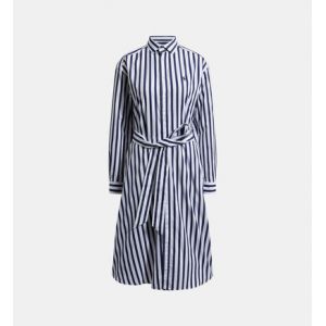 Ralph Lauren Robe chemise mi longue Ela imprimé rayé coton Bleu Polo - Couleur Bleu - Taille S