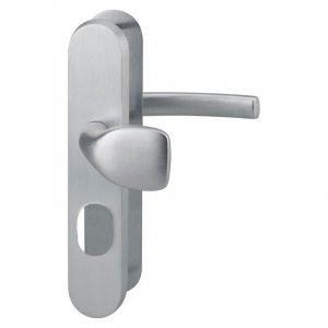 Paire de poign&eacute;es sur plaques acier blind&eacute;s 240 mm b&eacute;quille aileron pour cl&eacute; I Bricard