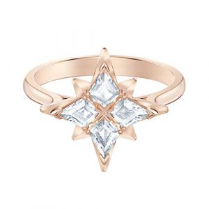 Swarovski Bague Swarovki motif Symbolic Star, cristal blanc, m&eacute;tal dor&eacute; rose, pour femme