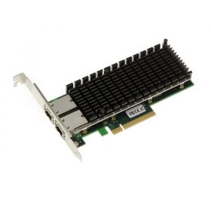 Kalea Informatique Carte contrôleur PCIe 3.0 8X LAN 10 GIGABIT ETHERNET 10G - 2 PORTS RJ45. Chipset INTEL X540. Equerres High et Low Profile.