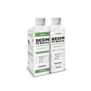 Résine Polyuréthane Blanche pour coulure/Moulage, Bicomposants pour modélisme et Loisirs créatifs, Durcissement Rapide (1 kg)