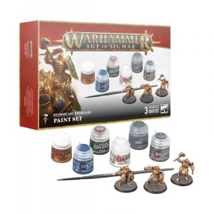 Games Workshop Paint Set Stormcast Eternals Warhammer Age of Sigmar Ensemble de peinture avec couleurs pinceau Starter
