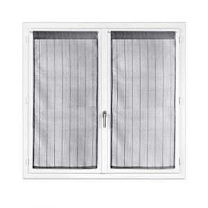 Les Ateliers du Linge 2 Rideaux - Rideau intérieur - Rideau décoration - Rideau Salon ou Chambre - Rideau Voilage - 100% Polyester - Gris - 45 x 90 - Borsa